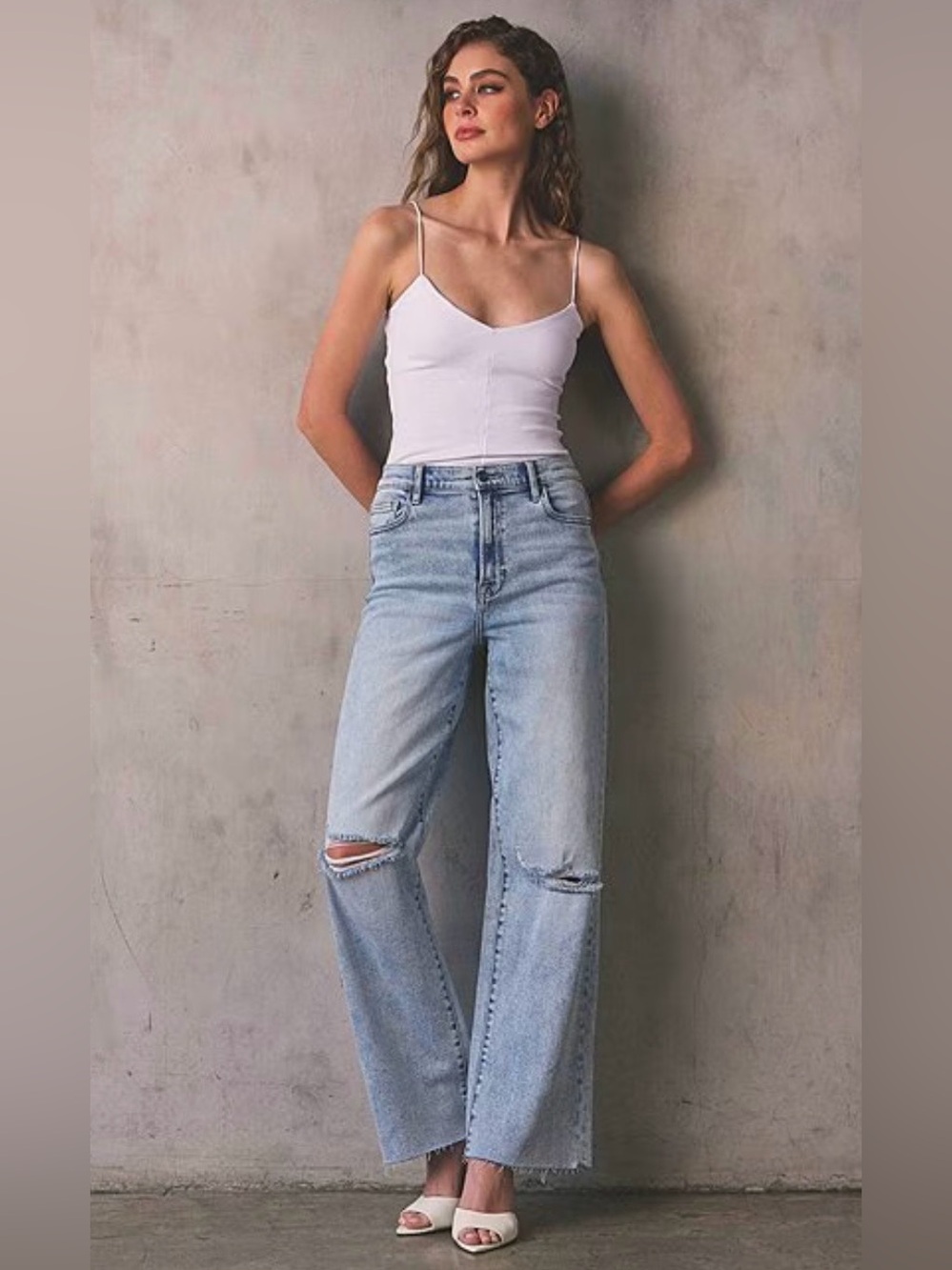 Hidden Logan High Rise Distressed Dad Jeans from Buckle